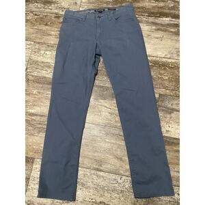 Michael Kors Mens 30x32 (30) Parker Slim Fit Dress Pants Blue Casual Flat Front